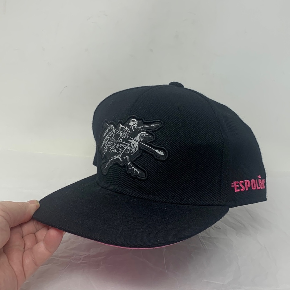 Espolon skeleton warrior riding chicken black baseball cap hat adjustable fit